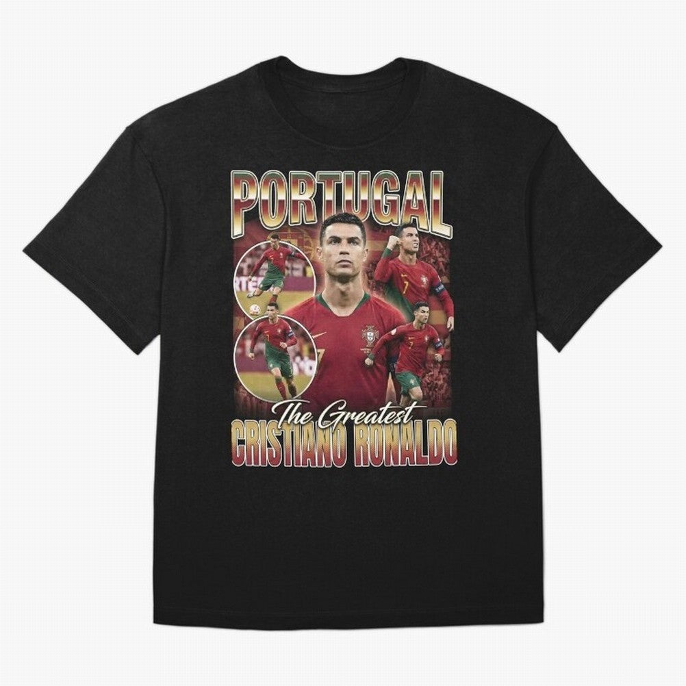 Cristiano Ronaldo Portugal Vintage Oversized T-Shirt Fuel Your Fan Pride for FIFA World Cup 2026 Group Stage for Fans of Haaland and Brazil, Bringing Global Supporter Spirit, Legendary Goals, National Colors and Tournament Celebration; Created for