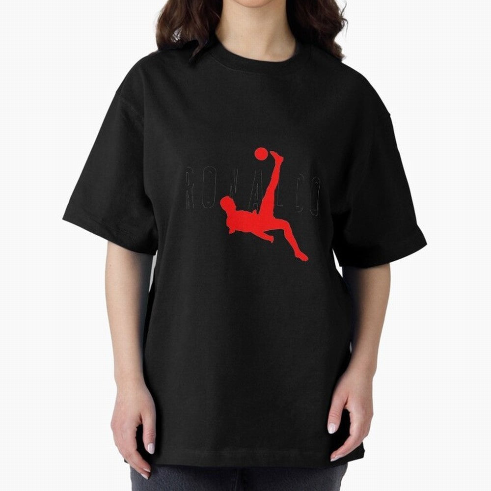 Air Ronaldo Oversized T-Shirt Feel the Trophy Chase of Match Day Hype around FIFA World Cup 2026, Messi, CR7 and Mbappe, Spain and Netherlands, Fan Favorite Moments, National Team Passion, Big Match Drama and Soccer History; Perfect for Fans,