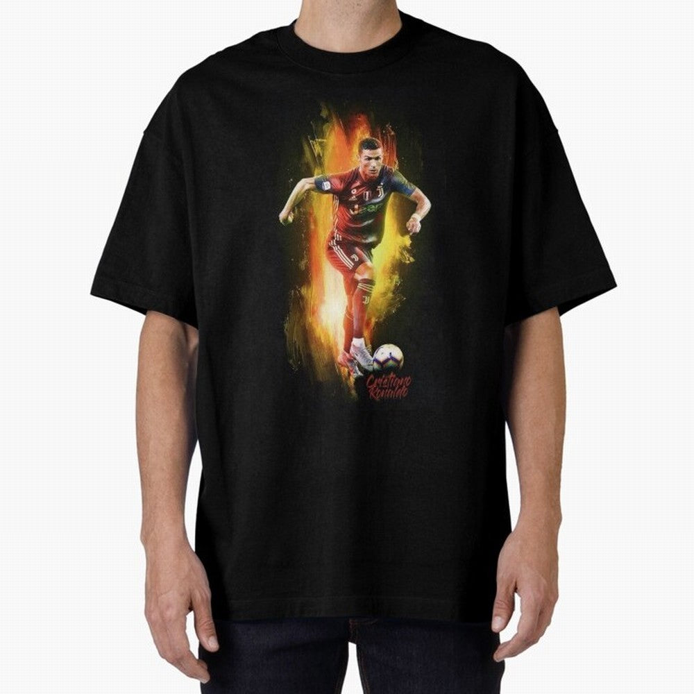 Ronaldo Wallpaper Oversized T-Shirt Remember Iconic Moments from the FIFA World Cup 2026 Journey through Messi Highlights, Argentina Pride, Match Day Excitement, Supporter Culture, Golden Goals and Global Football Passion; Built for Supporters