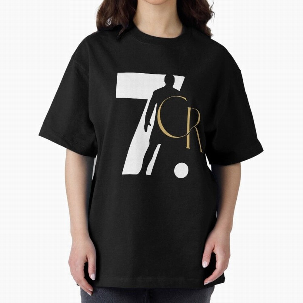 Cristiano Ronaldo Oversized T-Shirt Turn Football Passion into Global Football Passion for FIFA World Cup 2026 USA Canada Mexico, Centered on Messi, CR7 and Mbappe, Brazil, Classic Soccer Heritage, Championship Pressure, Fan Loyalty and