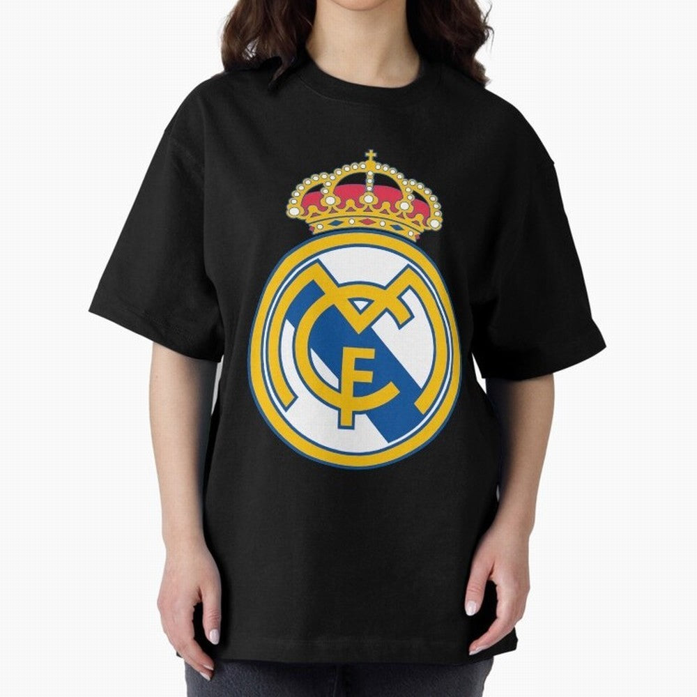 The Madrid CF Logo Oversized T-Shirt Make Every Kick Count in Global Football Passion for FIFA World Cup 2026 Group Stage, Made for CR7, Portugal, Spain and Germany, Fan Favorite Moments, National Team Passion, Big Match Drama and Soccer History;