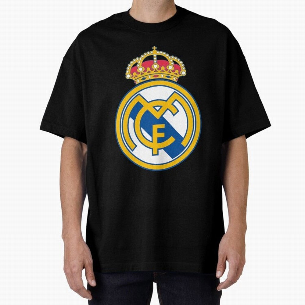 The Madrid CF Logo Oversized T-Shirt Make Every Kick Count in Global Football Passion for FIFA World Cup 2026 Group Stage, Made for CR7, Portugal, Spain and Germany, Fan Favorite Moments, National Team Passion, Big Match Drama and Soccer History;