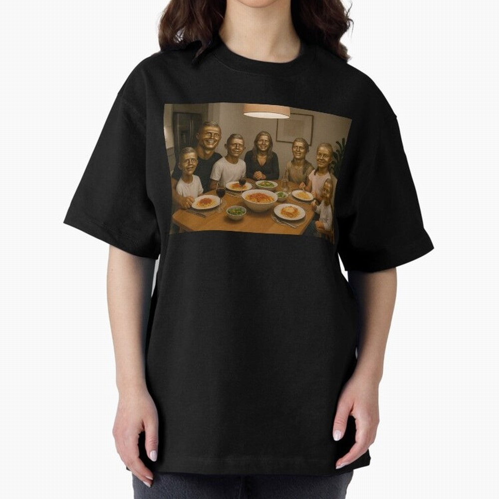 Ronaldo Bust Family Dinner Oversized T-Shirt Bring Champion Energy into FIFA World Cup 2026 Group Stage Connected to Mbappe and Neymar, Portugal, Spain and Germany Energy, Supporter Pride, Iconic Celebrations, Legendary Names and Global Match Day