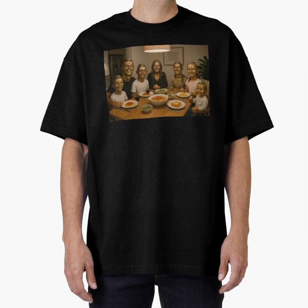 Ronaldo Bust Family Dinner Oversized T-Shirt Bring Champion Energy into FIFA World Cup 2026 Group Stage Connected to Mbappe and Neymar, Portugal, Spain and Germany Energy, Supporter Pride, Iconic Celebrations, Legendary Names and Global Match Day