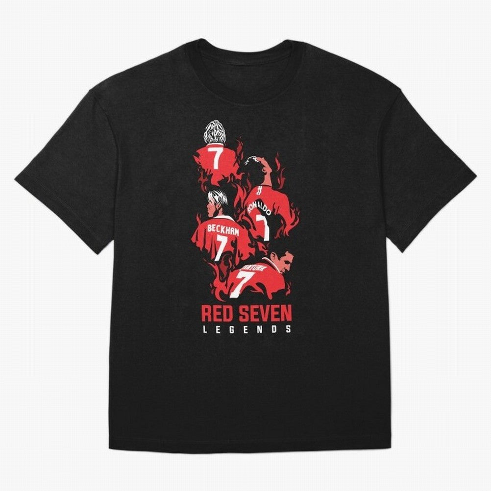 The Red Seven - Man Utd Oversized T-Shirt Enjoy FIFA World Cup 2026 Group Stage for Fans of Haaland and Mbappe and Germany, Bringing Worldwide Fan Energy, Dramatic Goals, Stadium Lights and Championship Celebrations; Perfect for People Who Love