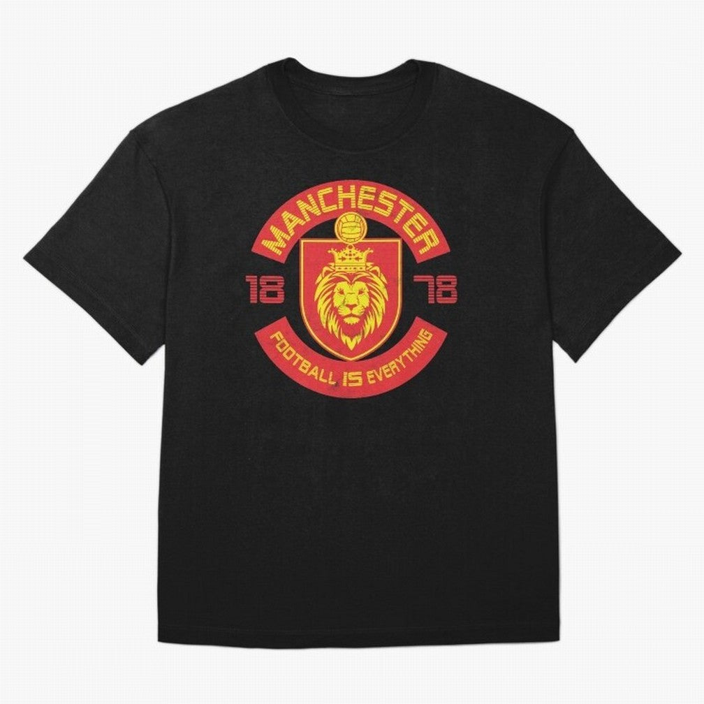 Football Is Everything - Manchester Squad Retro Oversized T-Shirt Elevate Global Football Passion for FIFA World Cup 2026 USA Canada Mexico, Made for CR7, Argentina, Worldwide Fan Energy, Dramatic Goals, Stadium Lights and Championship