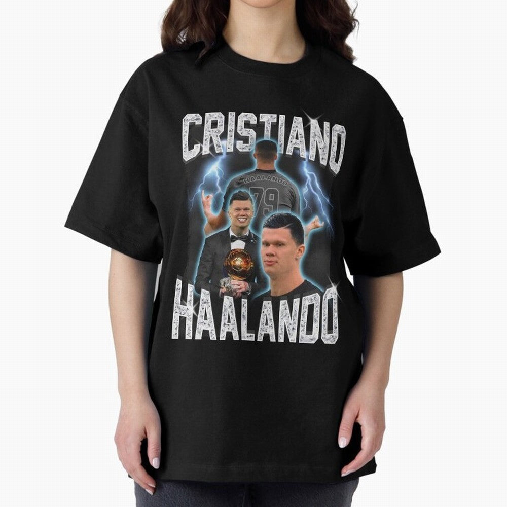 Cristiano Haalando Oversized T-Shirt Carry the Dream of FIFA World Cup 2026 Group Stage Capturing Neymar, Brazil Energy, Worldwide Fan Energy, Dramatic Goals, Stadium Lights and Championship Celebrations; Built for Supporters Chasing Trophy Dreams,