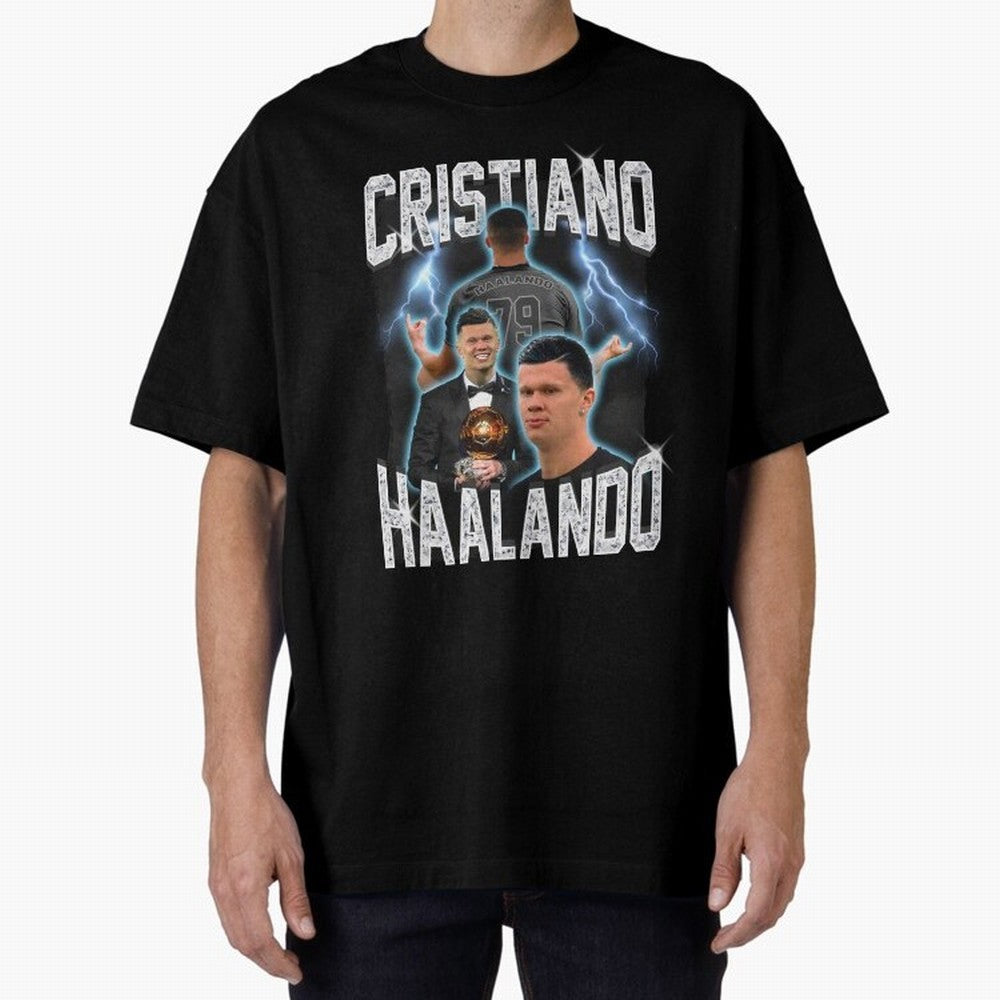 Cristiano Haalando Oversized T-Shirt Carry the Dream of FIFA World Cup 2026 Group Stage Capturing Neymar, Brazil Energy, Worldwide Fan Energy, Dramatic Goals, Stadium Lights and Championship Celebrations; Built for Supporters Chasing Trophy Dreams,