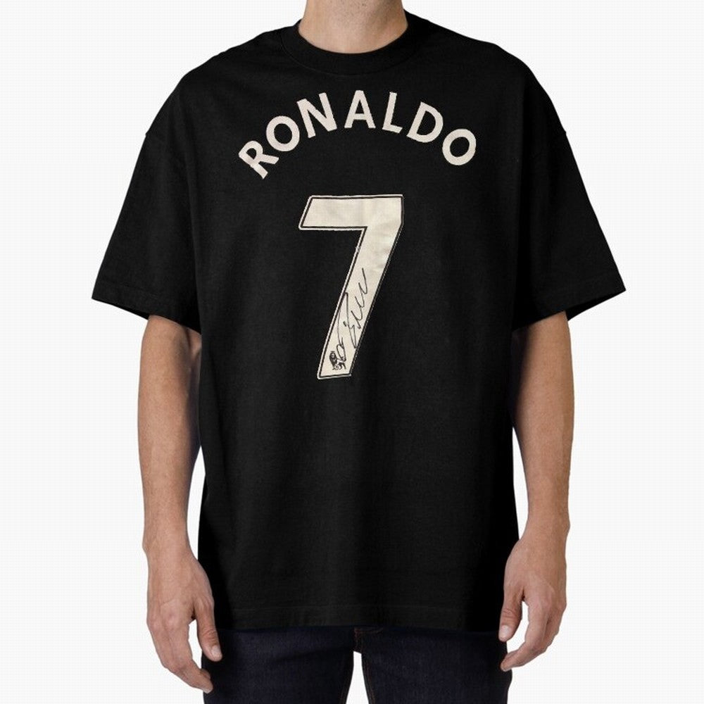 CR7 Uniform with signature Oversized T-Shirt Join FIFA World Cup 2026 USA Canada Mexico Spirit, with Germany, Messi, Football Festival Excitement, Trophy Ambitions, Country Rivalries and Star Player Buzz; Created for Match Day Parties, Soccer