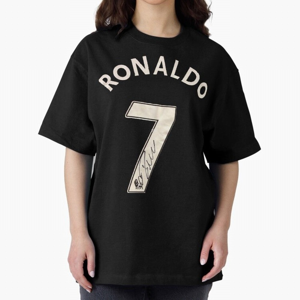 CR7 Uniform with signature Oversized T-Shirt Join FIFA World Cup 2026 USA Canada Mexico Spirit, with Germany, Messi, Football Festival Excitement, Trophy Ambitions, Country Rivalries and Star Player Buzz; Created for Match Day Parties, Soccer