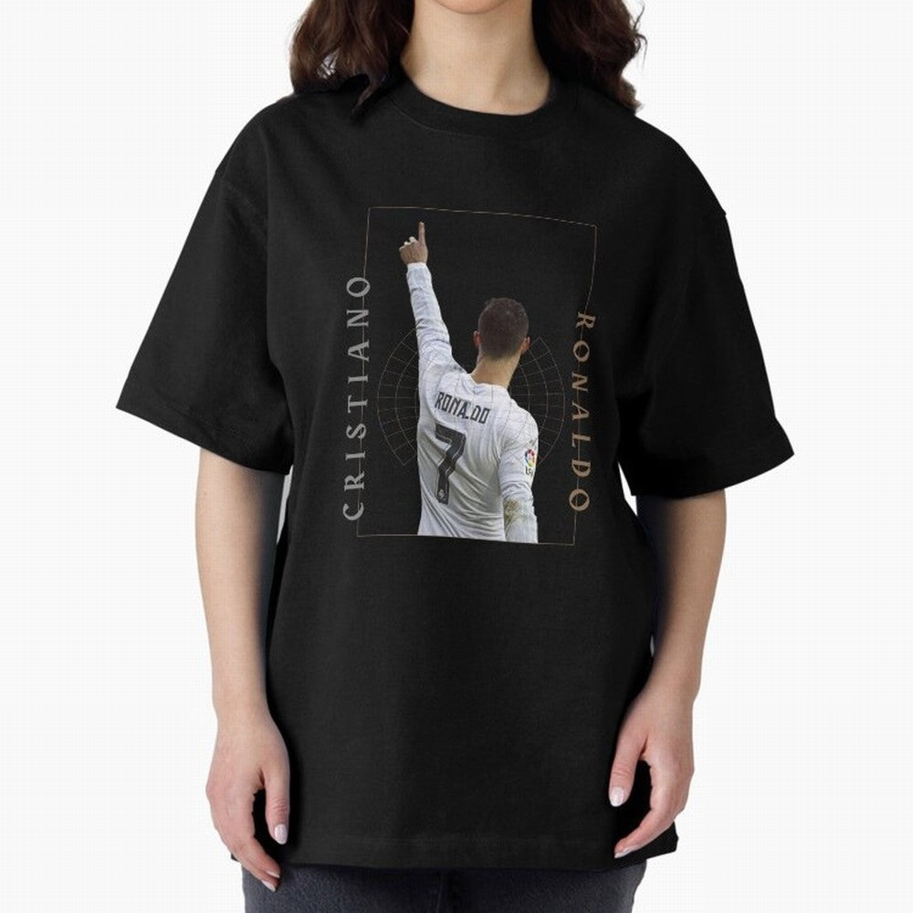 Cristiano Ronaldo CR7 Best Seller Oversized T-Shirt Celebrate the Next Chapter of FIFA World Cup 2026 USA Canada Mexico Centered on Messi, Neymar and Mbappe, Argentina, France and Brazil Energy, Retro Football Energy, Iconic Rivalries, Trophy Chase