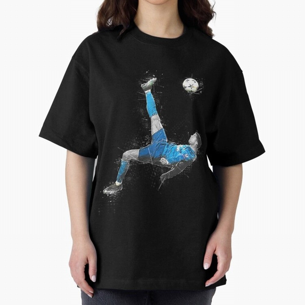 Cristiano Ronaldo Cristiano Ronaldo Oversized T-Shirt Follow the Road to FIFA World Cup 2026 USA Canada Mexico with Messi, Neymar and Mbappe, England and Germany Energy, Championship Spirit, Famous Goals, Roaring Crowds and International Football