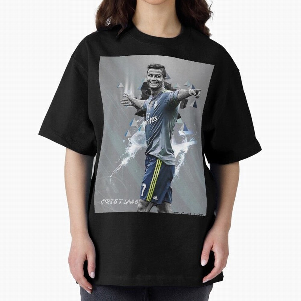 cristiano ronaldo Oversized T-Shirt Step into Global Football Passion for FIFA World Cup 2026 USA Canada Mexico, Filled with Messi, Neymar and Mbappe, Spain, Football History, Final Match Energy, Crowd Noise and Once in a Lifetime Moments; Perfect