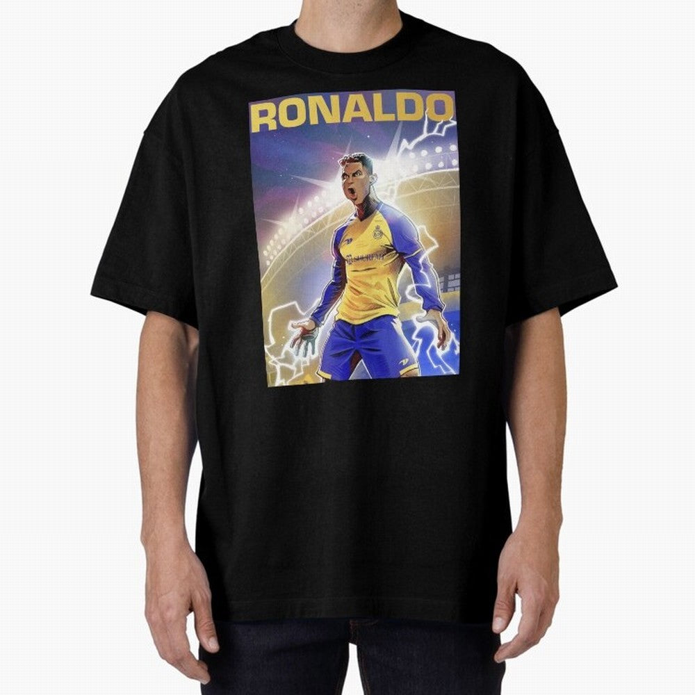 Ronaldo Al-Nassr Football Club - Oversized T-Shirt Support the Legends of FIFA World Cup 2026 Spirit, Made for Argentina and Brazil, CR7, Champion Mindset, Group Stage Buzz, Knockout Tension and Passionate Fan Culture; Made for Collectors Who Enjoy