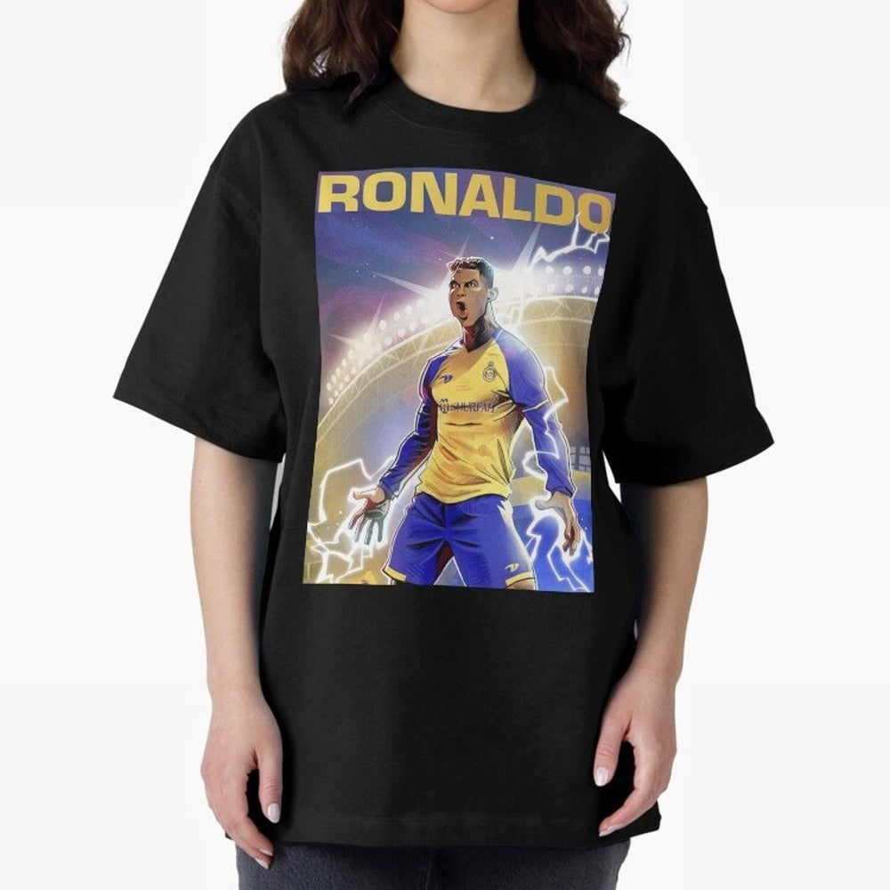 Ronaldo Al-Nassr Football Club - Oversized T-Shirt Support the Legends of FIFA World Cup 2026 Spirit, Made for Argentina and Brazil, CR7, Champion Mindset, Group Stage Buzz, Knockout Tension and Passionate Fan Culture; Made for Collectors Who Enjoy