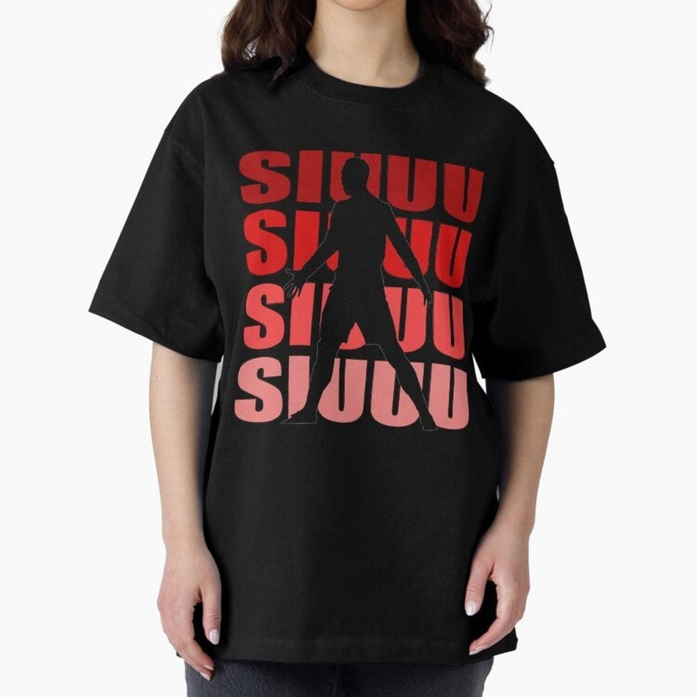 cristiano ronaldo siuuu Oversized T-Shirt Follow FIFA World Cup 2026 Group Stage Featuring Cristiano Ronaldo, Haaland and CR7, Portugal, Spain and Germany Energy, Sports Nostalgia, International Competition, Famous Players and Unforgettable