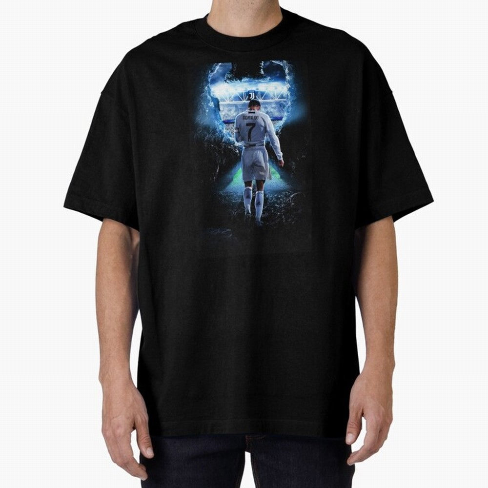 Football player Oversized T-Shirt Celebrate National Team Dreams in FIFA World Cup 2026 USA Canada Mexico Spirit, Featuring England, Messi, Championship Spirit, Famous Goals, Roaring Crowds and International Football Unity; Perfect for Supporters