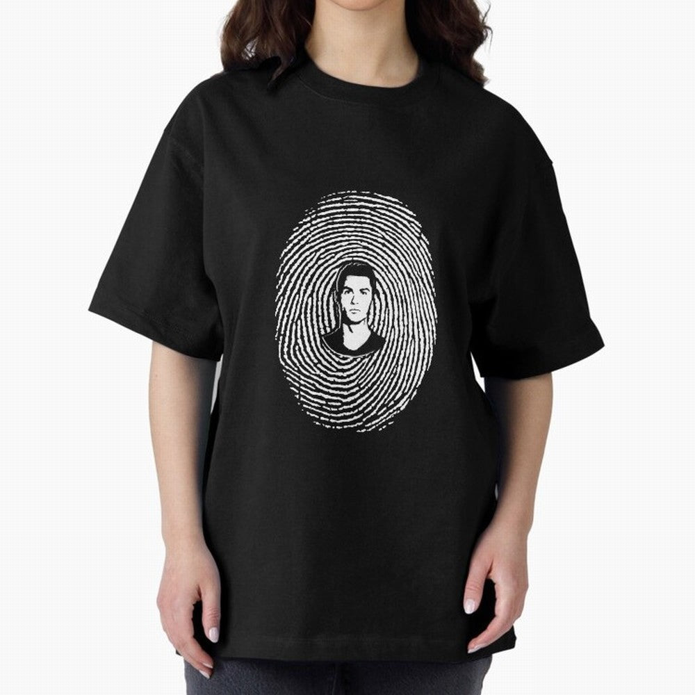 Cristiano Ronaldo fingerprint Oversized T-Shirt Support Your Favorite Stars during the FIFA World Cup 2026 Group Stage Journey through CR7 Highlights, France and Portugal Pride, Championship Spirit, Famous Goals, Roaring Crowds and International