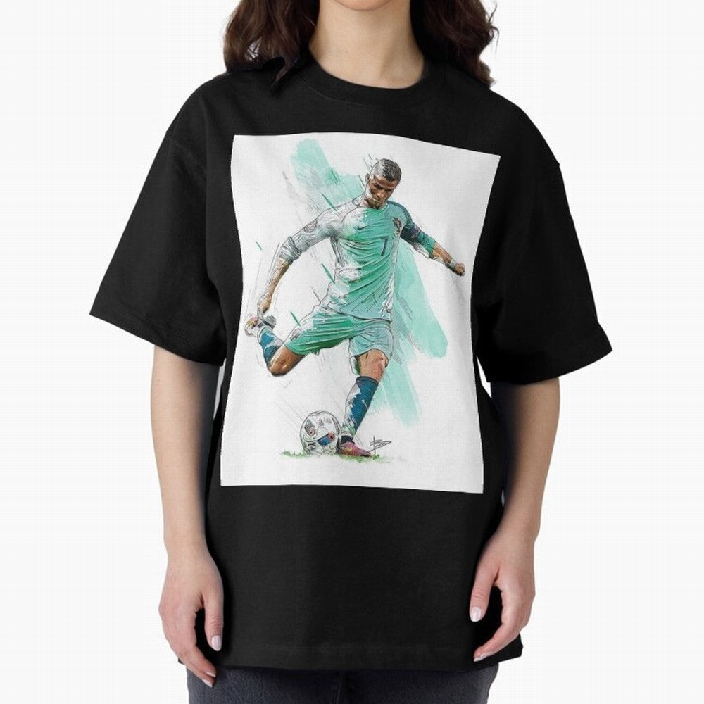 Cristiano ronaldo 7 Oversized T-Shirt Stand with the FIFA World Cup 2026 USA Canada Mexico Journey through Neymar, Haaland and Cristiano Ronaldo Highlights, Spain and Netherlands Pride, Retro Football Energy, Iconic Rivalries, Trophy Chase Drama