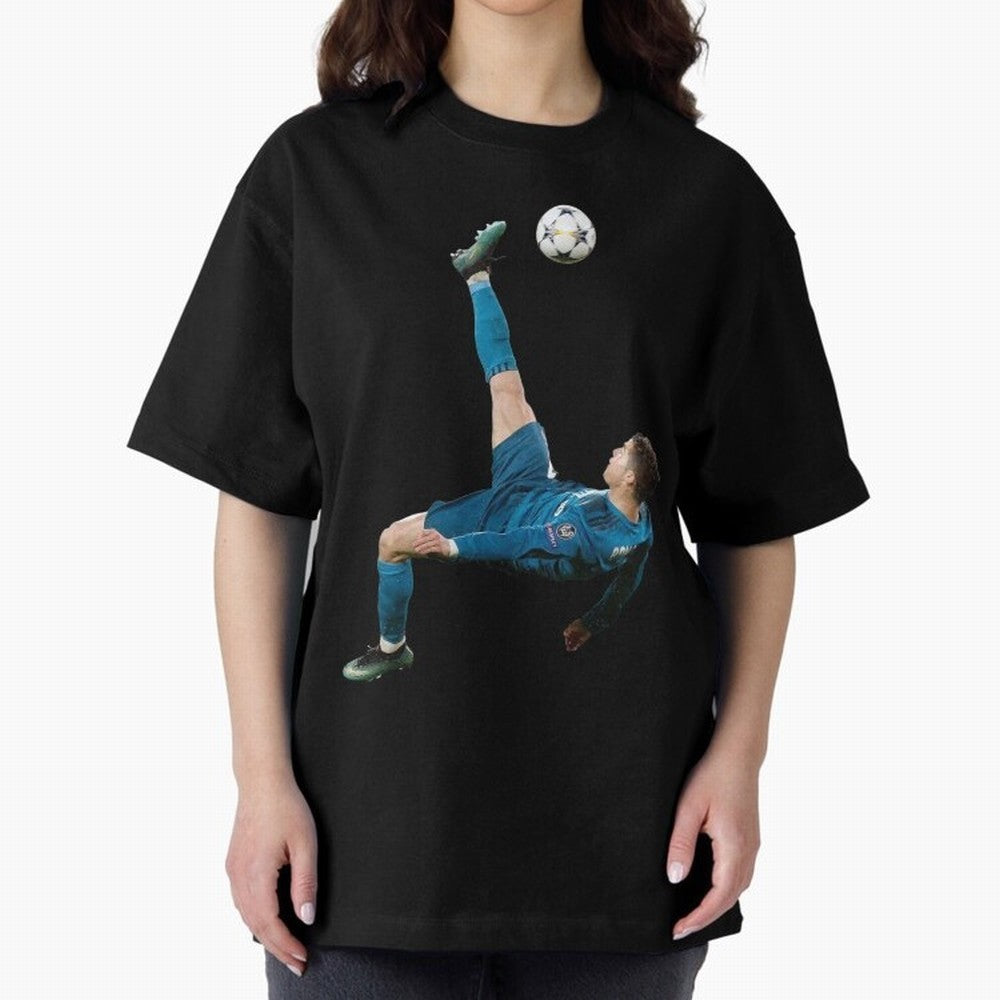 CRISTIANO RONALDO BICYCLE KICK Classic Oversized T-Shirt Bring Supporter Culture to the FIFA World Cup 2026 USA Canada Mexico Journey through Messi Highlights, Spain Pride, Football History, Final Match Energy, Crowd Noise and Once in a Lifetime