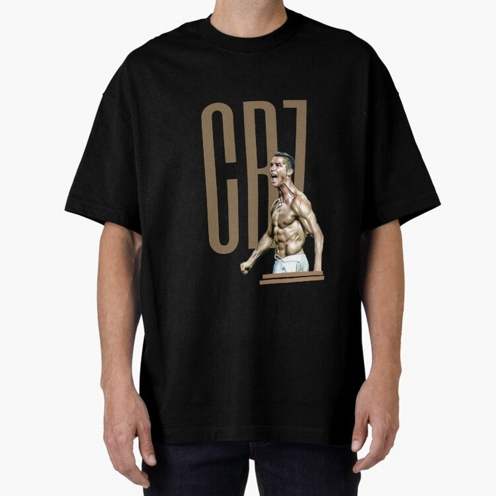 Best Seller - CR7 - Cristiano Ronaldo Merchandise Oversized T-Shirt Celebrate the Magic of FIFA World Cup 2026 USA Canada Mexico Connected to Cristiano Ronaldo, Haaland and CR7, Brazil, Portugal and Argentina Energy, Retro Football Energy, Iconic