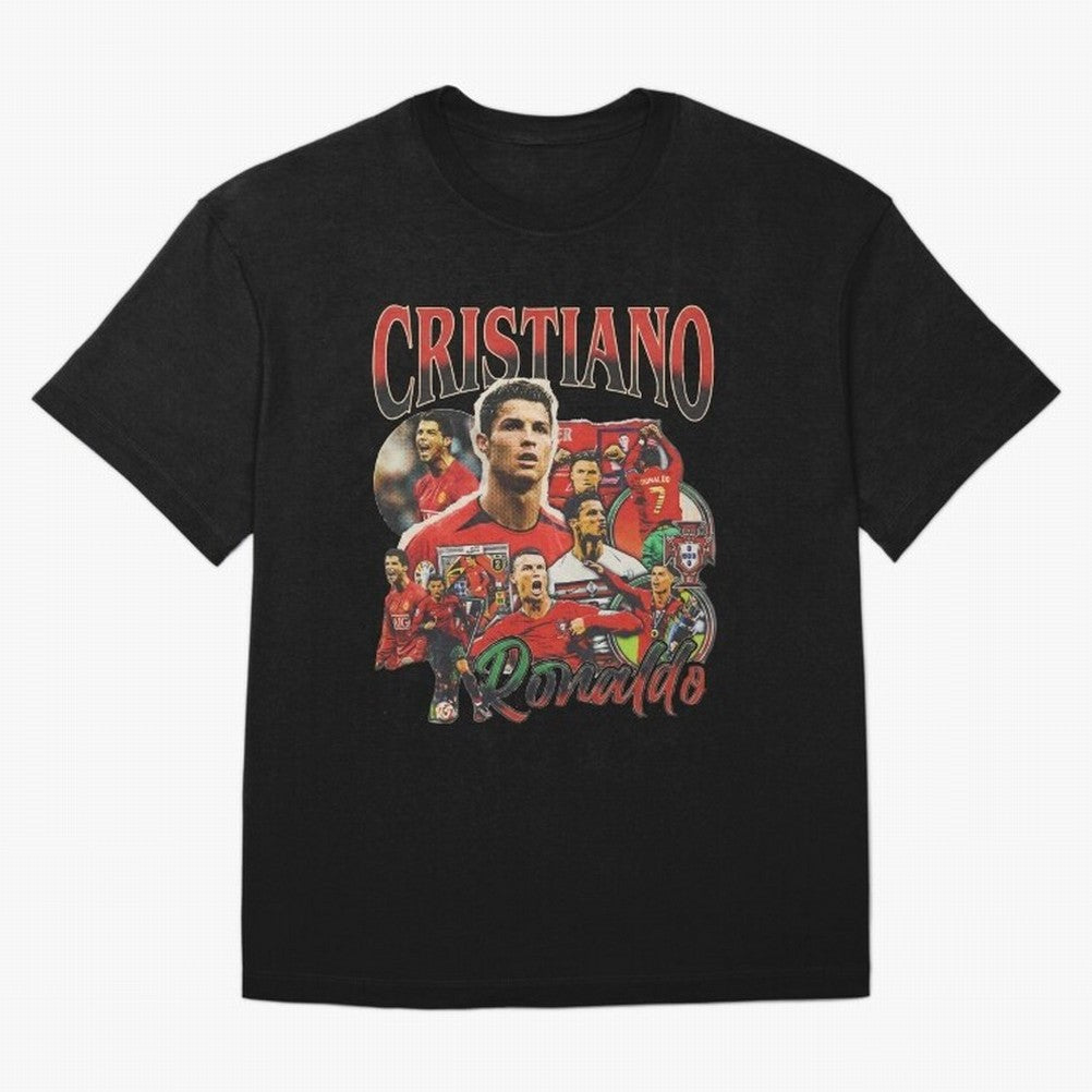 Retro Cristiano Ronaldo Oversized T-Shirt Back Your Heroes with Global Football Passion for FIFA World Cup 2026 USA Canada Mexico, Driven by Mbappe, England, France and Netherlands, Football Festival Excitement, Trophy Ambitions, Country Rivalries