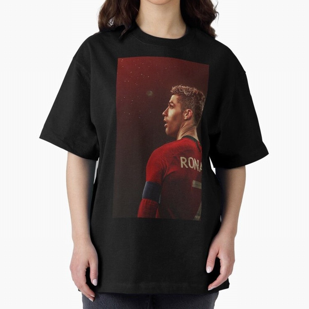 Art Ronaldo Wallpaper Oversized T-Shirt Bring Stadium Energy to FIFA World Cup 2026 Group Stage Spirit, with Argentina, France and Brazil, Messi, Neymar and Mbappe, Champion Mindset, Group Stage Buzz, Knockout Tension and Passionate Fan Culture;