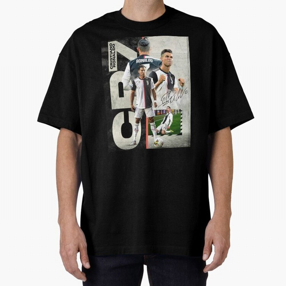 Cristiano Ronaldo Goals in Juventus special design ,Ronaldo Gift Idea, Ronaldo Footballer , Football Oversized T-Shirt Represent Fans Who Live for FIFA World Cup 2026 for Fans of Messi and Cristiano Ronaldo and England, Bringing Tournament Hype,