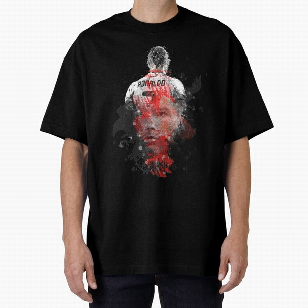 Cristiano Ronaldo Cristiano Ronaldo Oversized T-Shirt Fuel Match Day Hype around FIFA World Cup 2026 USA Canada Mexico, Neymar, Spain and Netherlands, Sports Nostalgia, International Competition, Famous Players and Unforgettable Victories; Created