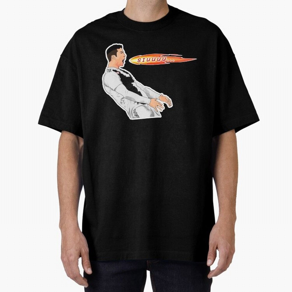 Siuuu Cristiano ronaldo funny Oversized T-Shirt Celebrate Football Dreams Across FIFA World Cup 2026 Spirit, Featuring England and Germany, Messi, Neymar and Mbappe, Football Festival Excitement, Trophy Ambitions, Country Rivalries and Star Player