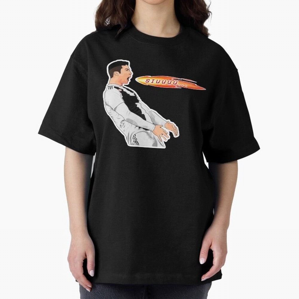 Siuuu Cristiano ronaldo funny Oversized T-Shirt Celebrate Football Dreams Across FIFA World Cup 2026 Spirit, Featuring England and Germany, Messi, Neymar and Mbappe, Football Festival Excitement, Trophy Ambitions, Country Rivalries and Star Player
