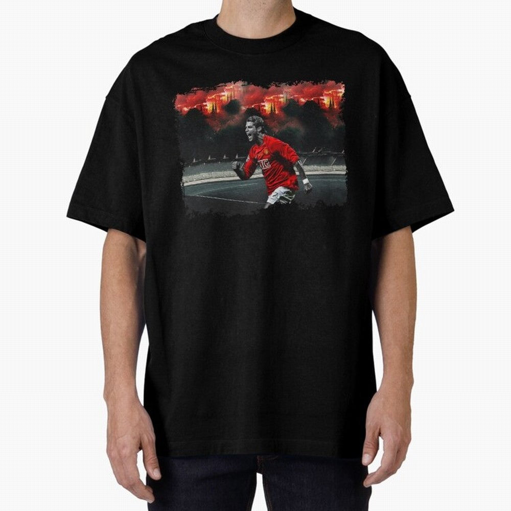 Cristiano Ronaldo Manchester 8K Oversized T-Shirt Carry the Dream of Global Football Passion for FIFA World Cup 2026, Built around Messi, CR7 and Mbappe, Brazil, Championship Spirit, Famous Goals, Roaring Crowds and International Football Unity;