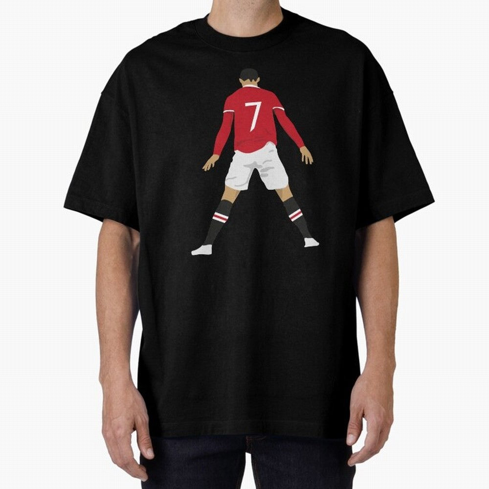 CR7 Man U | SIIIIIUUUUUUU (Celebration) Oversized T-Shirt Mark Match Day Hype around FIFA World Cup 2026 USA Canada Mexico, Messi, Argentina and Brazil, Football Passion, Legendary Performances, Festival Vibes and Supporter Community; Built for
