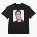 Cristiano Ronaldo Poster Oversized T-Shirt Back Your Heroes with FIFA World Cup 2026 Spirit, Capturing France, Haaland, Match Day Excitement, Supporter Culture, Golden Goals and Global Football Passion; Great for Watch Parties, Sports Bars, Family