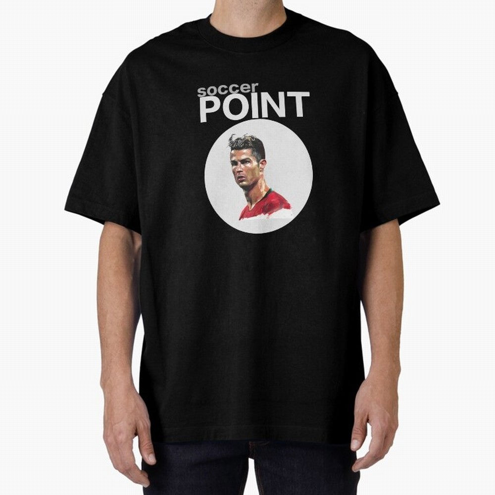 soccer POINT Oversized T-Shirt Relive Legendary Nights from FIFA World Cup 2026 Group Stage Spirit, Driven by France, Neymar, Haaland and Cristiano Ronaldo, Football Festival Excitement, Trophy Ambitions, Country Rivalries and Star Player Buzz;