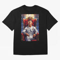 King Cristiano Ronaldo Oversized T-Shirt Celebrate the Biggest Stage of FIFA World Cup 2026 USA Canada Mexico for Fans of CR7 and Messi and England, Bringing Championship Spirit, Famous Goals, Roaring Crowds and International Football Unity;