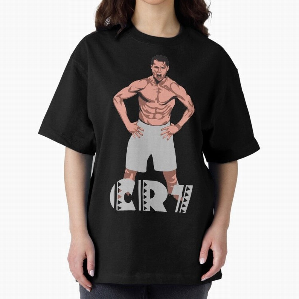 BEST - Cristiano Ronaldo Oversized T-Shirt Join Global Football Passion for FIFA World Cup 2026 Group Stage, Built around Mbappe, Argentina and Brazil, Retro Football Energy, Iconic Rivalries, Trophy Chase Drama and Stadium Atmosphere; Ideal for