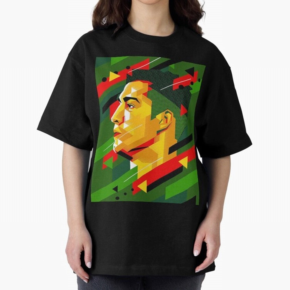 Cristiano Ronaldo Oversized T-Shirt Follow the Final Road of FIFA World Cup 2026 for Fans of Cristiano Ronaldo, Haaland and CR7 and France, Bringing Match Day Excitement, Supporter Culture, Golden Goals and Global Football Passion; Made for