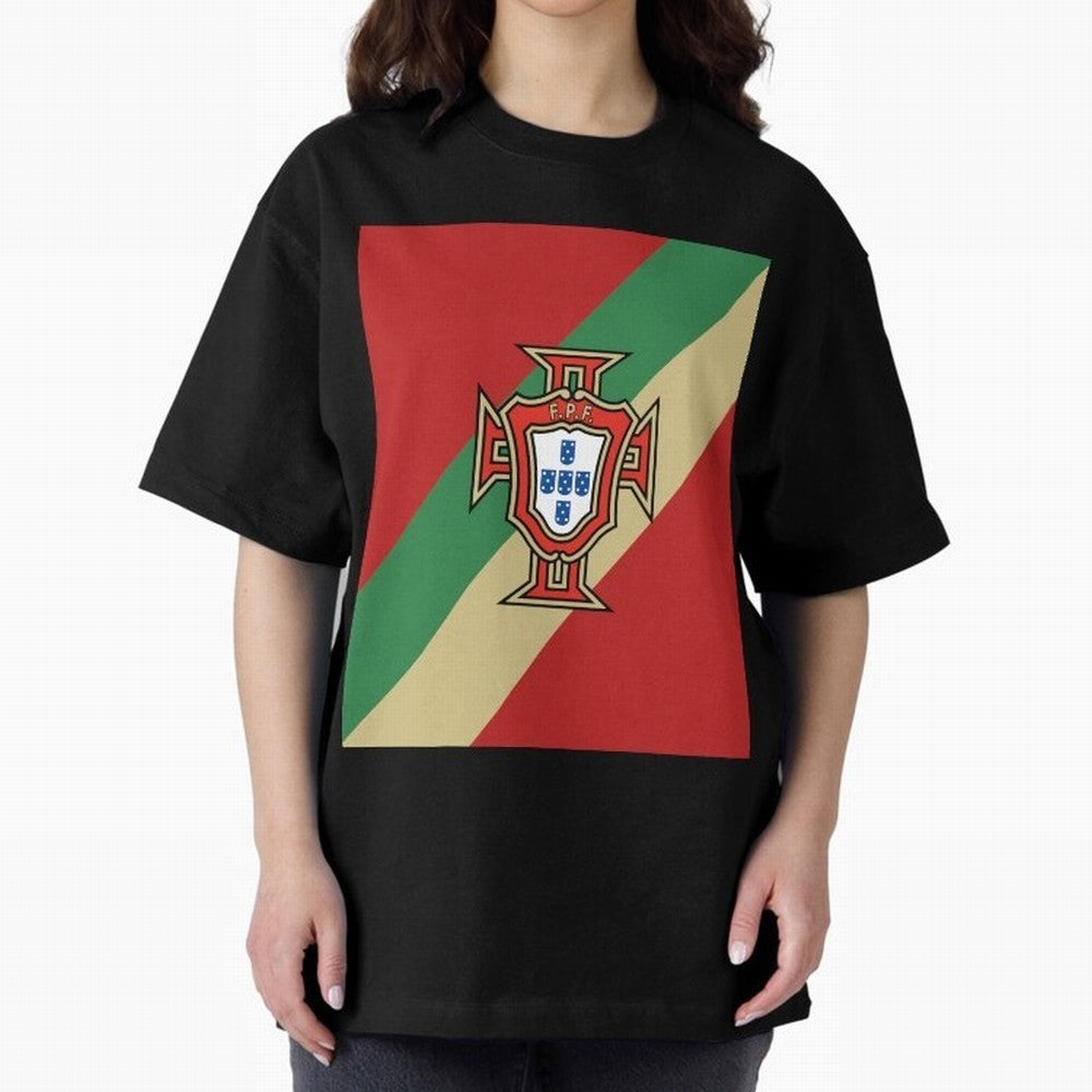Portugal | 2026 World Cup Fan Apparel Oversized T-Shirt Refresh Match Day Hype around FIFA World Cup 2026 Group Stage, CR7 and Messi, Spain and Netherlands, Champion Mindset, Group Stage Buzz, Knockout Tension and Passionate Fan Culture; Created