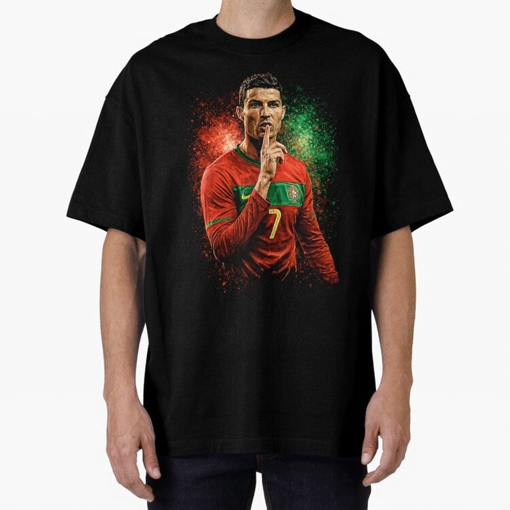 Cristiano Ronaldo Football Legend Oversized T-Shirt Join the Countdown to Match Day Hype around FIFA World Cup 2026, Mbappe and Neymar, Brazil, Portugal and Argentina, Soccer Culture, Superstar Moments, National Team Dreams and Competitive Fire;