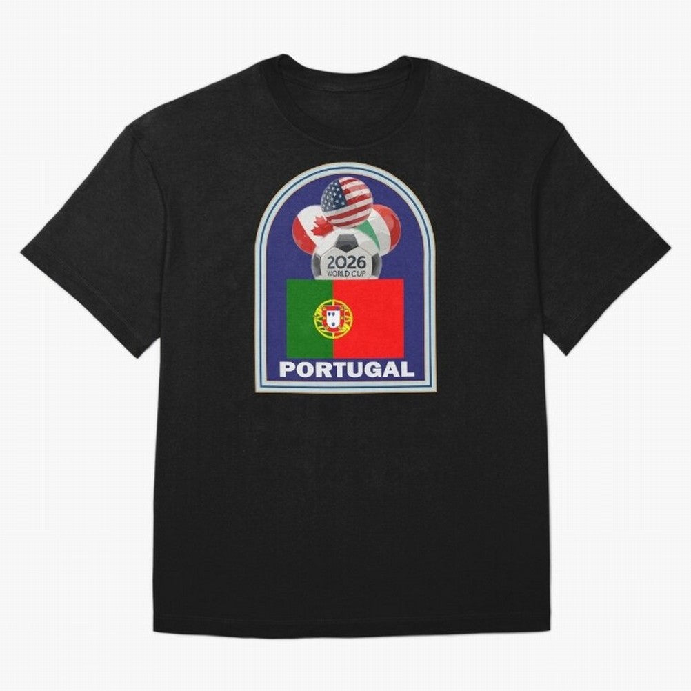 Portugal 2026 Soccer T-shirt Oversized T-Shirt Stand with FIFA World Cup 2026 USA Canada Mexico for Fans of Mbappe and Neymar and France, Bringing Fan Favorite Moments, National Team Passion, Big Match Drama and Soccer History; Perfect for Fans,