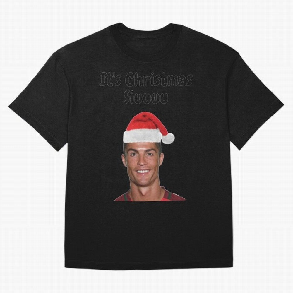 Cristiano Ronaldo Siuuu Funny Christmas Sweater Oversized T-Shirt Stand Out with Spirit from FIFA World Cup 2026 USA Canada Mexico Spirit, with Argentina and Brazil, Haaland, Global Supporter Spirit, Legendary Goals, National Colors and Tournament