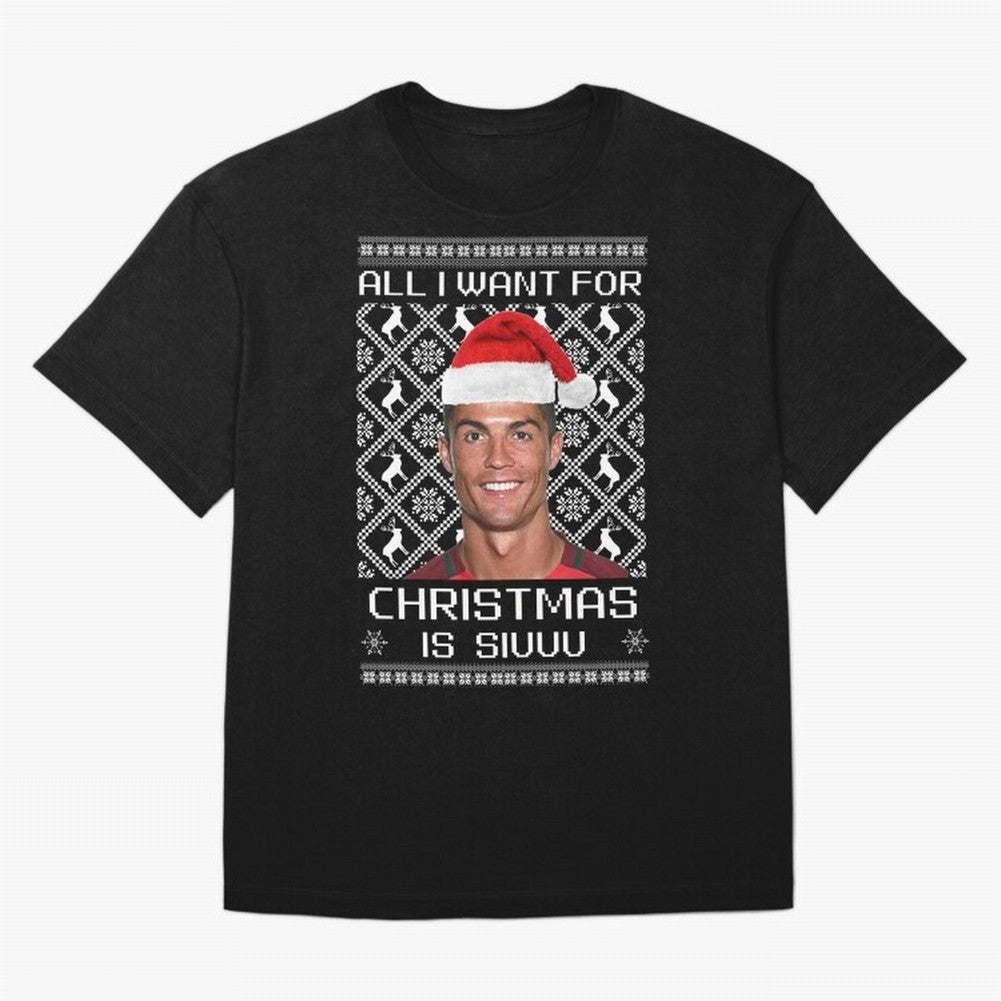cristiano ronaldo siuuu christmas sweater Oversized T-Shirt Elevate FIFA World Cup 2026 Group Stage for Fans of Neymar, Haaland and Cristiano Ronaldo and Argentina and Brazil, Bringing Worldwide Fan Energy, Dramatic Goals, Stadium Lights and