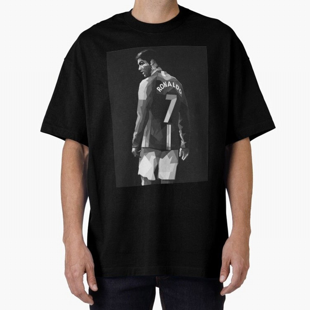 Cristiano Ronaldo Cristiano Ronaldo Oversized T-Shirt Celebrate Fan Culture around Match Day Hype around FIFA World Cup 2026 Group Stage, Neymar, Spain, Stadium Memories, Football Loyalty, International Chants and Championship Tradition; Made for
