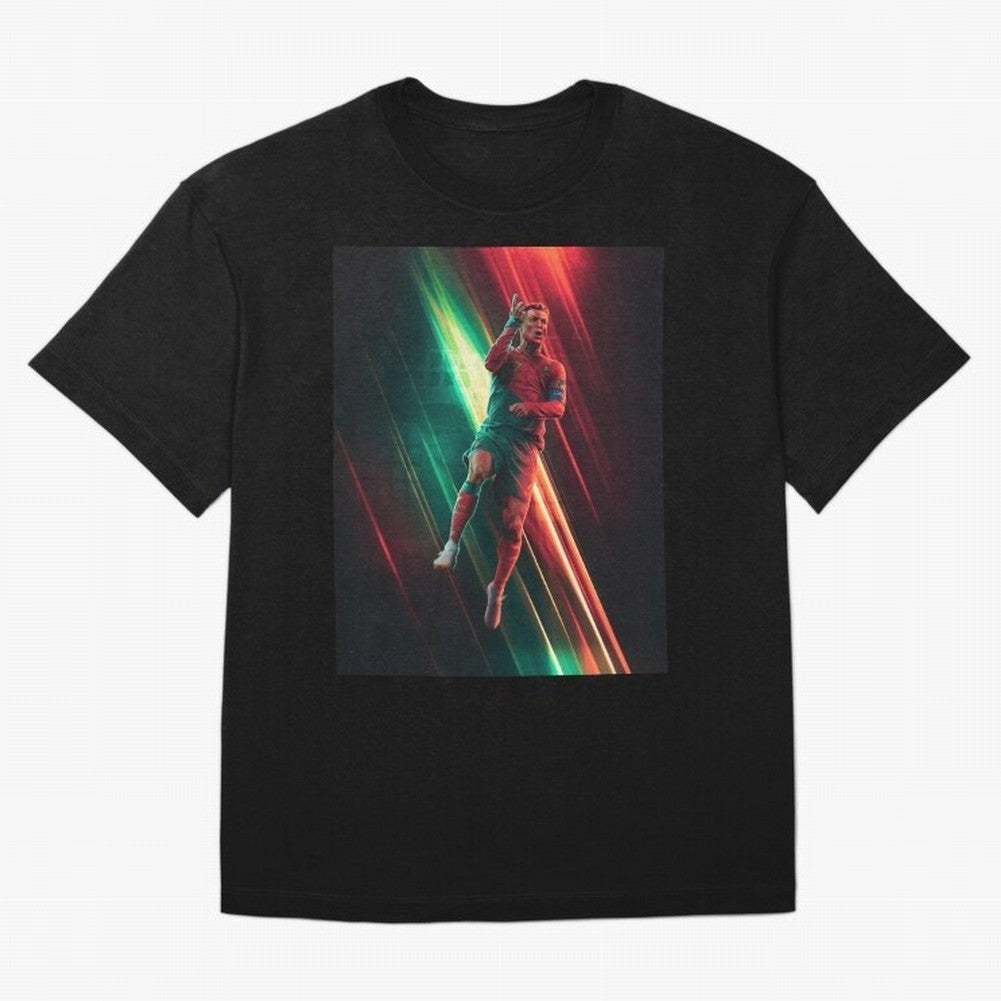 Cristiano Ronaldo Oversized T-Shirt Support Your Favorite Stars during Global Football Passion for FIFA World Cup 2026, Centered on Messi, CR7 and Mbappe, France and Portugal, Championship Spirit, Famous Goals, Roaring Crowds and International
