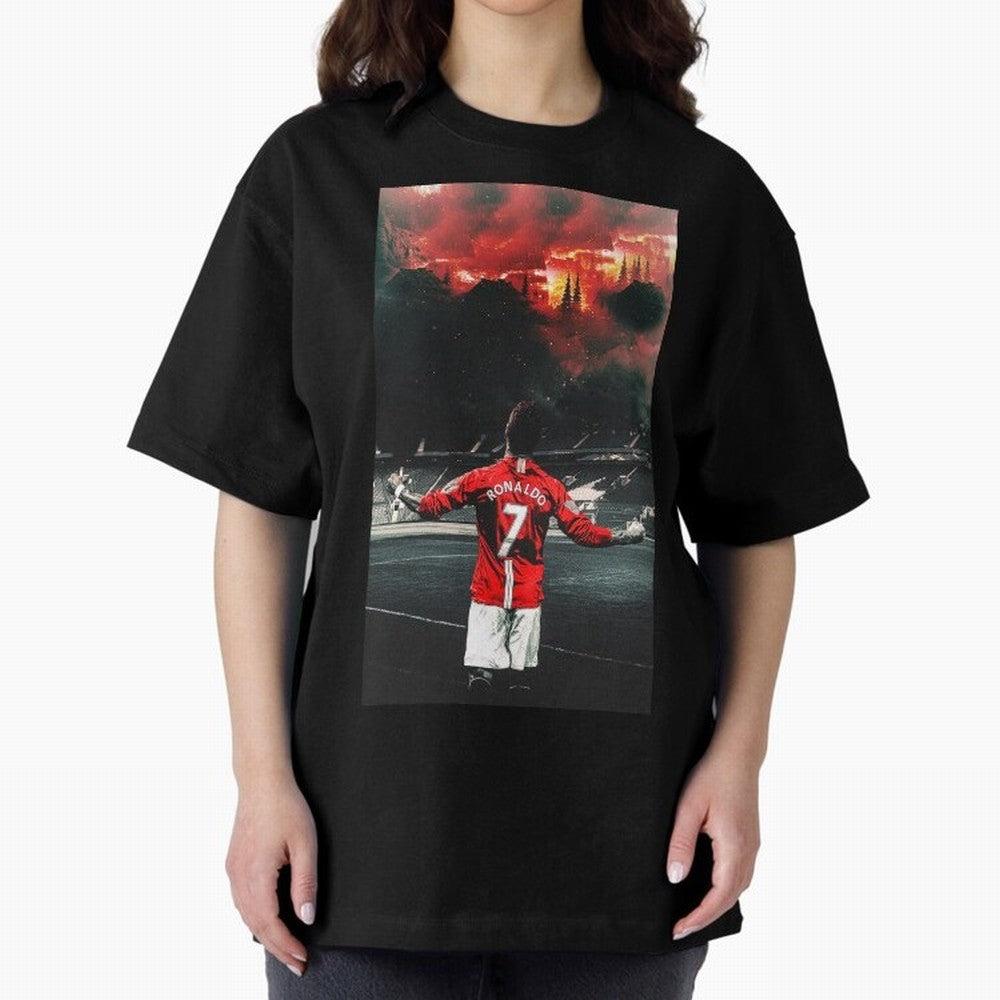 cristiano ronaldo manchester Oversized T-Shirt Represent the Passion of FIFA World Cup 2026 Group Stage Built around Neymar, Brazil Energy, Stadium Memories, Football Loyalty, International Chants and Championship Tradition; Ideal for Fans Who