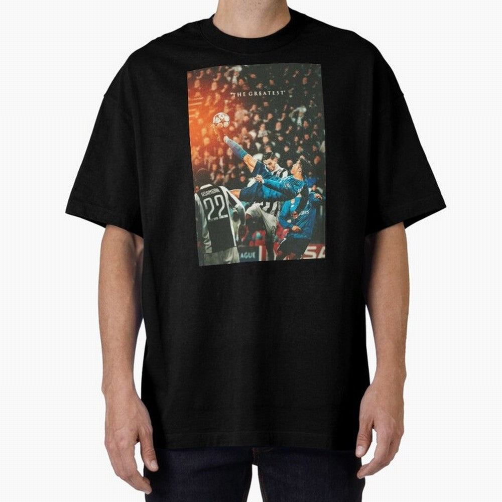 Ronaldo Bicycle Kick Skills Greatest, Ronaldo Gifts, Ronaldo Best Selling , Ronaldo Top Items Poste Oversized T-Shirt Represent Football Lovers during FIFA World Cup 2026 USA Canada Mexico for Fans of Mbappe and Brazil, Bringing Supporter Pride,