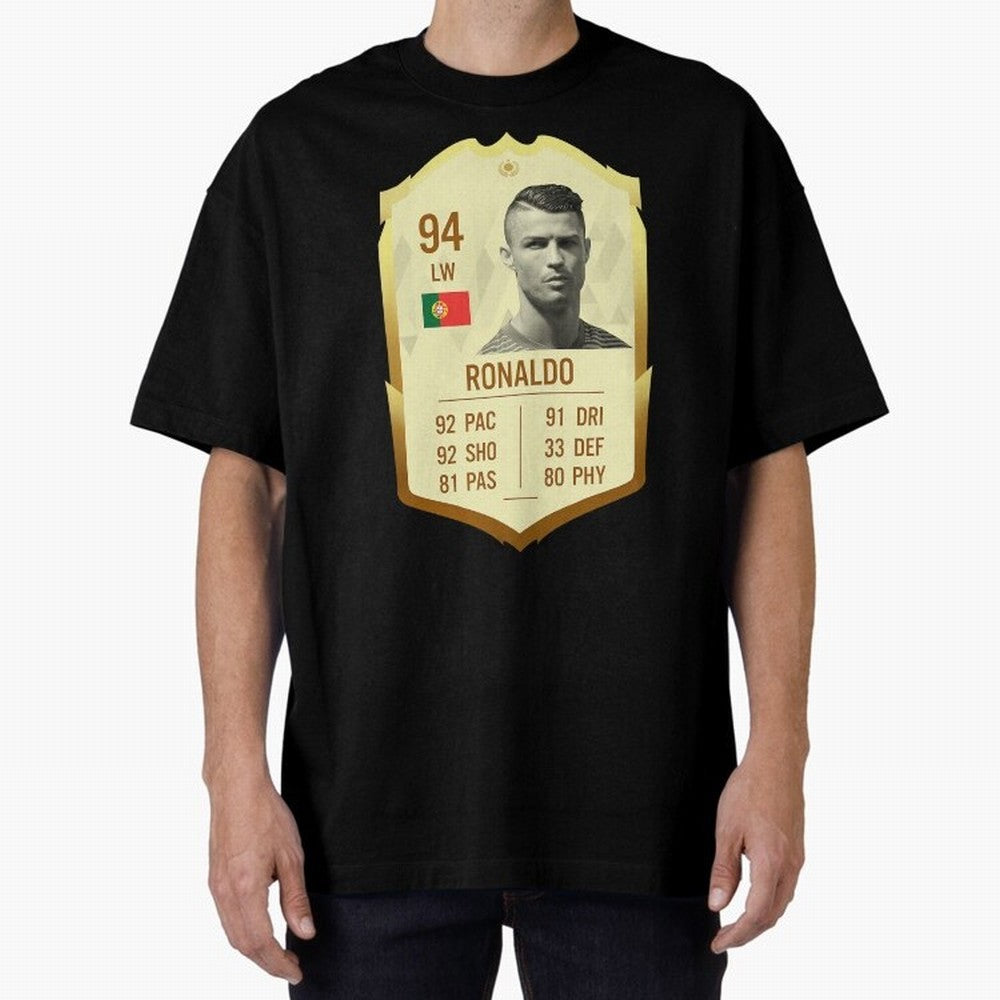 Cristiano Ronaldo Ultimate Card Oversized T-Shirt Step into FIFA World Cup 2026 Group Stage for Fans of Neymar and England and Germany, Bringing Stadium Chants, National Pride, Trophy Dreams and Unforgettable Football Memories; Built for Supporters