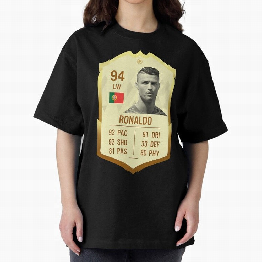 Cristiano Ronaldo Ultimate Card Oversized T-Shirt Step into FIFA World Cup 2026 Group Stage for Fans of Neymar and England and Germany, Bringing Stadium Chants, National Pride, Trophy Dreams and Unforgettable Football Memories; Built for Supporters
