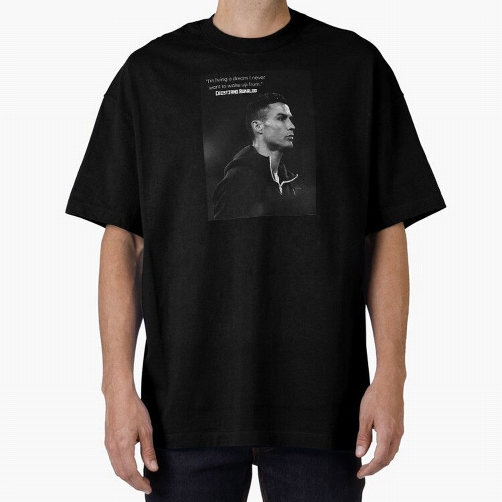 Cristiano Ronaldo motivational quote Oversized T-Shirt Join the Global Buzz around the FIFA World Cup 2026 USA Canada Mexico Journey through Mbappe and Neymar Highlights, Portugal Pride, Match Day Excitement, Supporter Culture, Golden Goals and